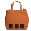 Tan Leatherette (Pu) Regular Handbag