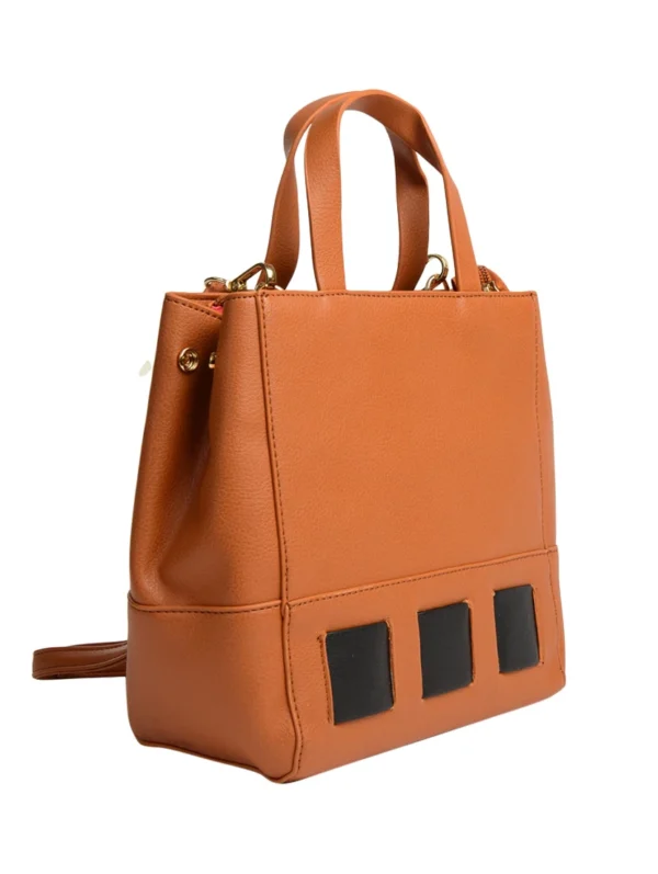 1Accessories-3-A Tan Leatherette (Pu) Regular Handbag