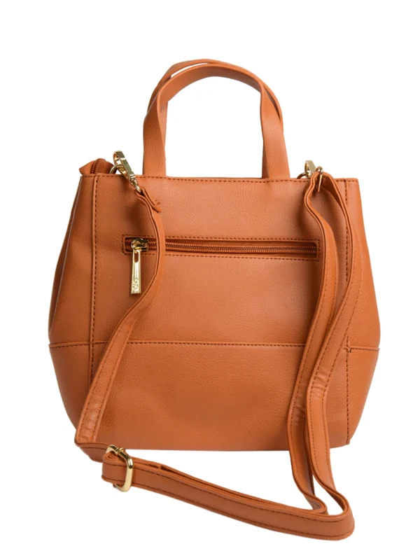 Accessories-3-C Tan Leatherette (Pu) Regular Handbag