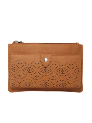 Accessories-4 Brown Leatherette Regular Clutch