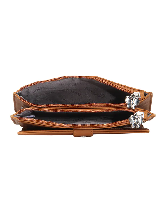 Accessories-4-A Brown Leatherette Regular Clutch