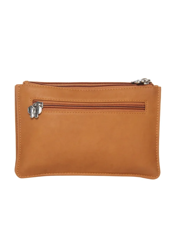 Accessories-4-B Brown Leatherette Regular Clutch