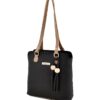 Accessories-5-A Black Leatherette (Pu) Combo Handbag