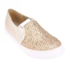 Accessories-6 Gold Leather Plimsolls Casual Shoes