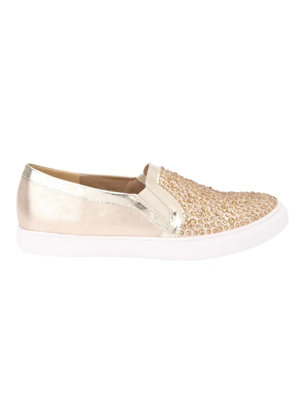 Accessories-6-B Gold Leather Plimsolls Casual Shoes