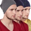 Accessories-8 (Set Of 3)Multi Colored Cotton Winter Caps