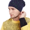 Accessories-8-B (Set Of 3)Multi Colored Cotton Winter Caps