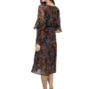 WM-19-A Round Neck Floral A-Line Dress