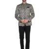 men-10-B Olive Green Printed Bandhgalas Suit
