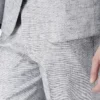men-12-A Grey Polyester Single Breasted Suit