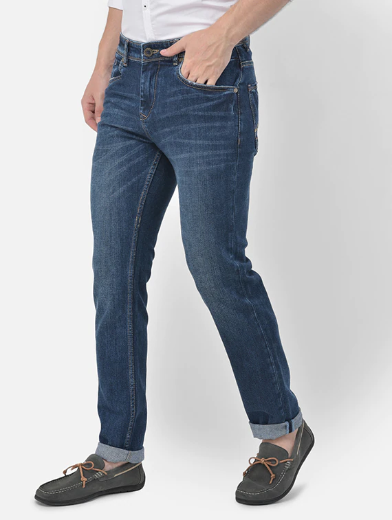 Blue Light Washed Denim Jeans