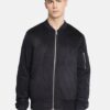 men-17 Navy Blue Solid Bomber Jacket