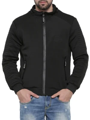 men-18 Black Cotton Sweatshirt