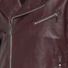 men-19-A Brown Solid Biker Jacket