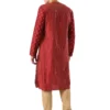 men-6-B Maroon Embroidered Long Kurta
