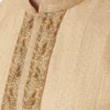 men-7-A Beige Self Design Long Kurta