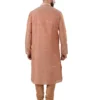 men-8-B Beige Jacquard Long Kurta
