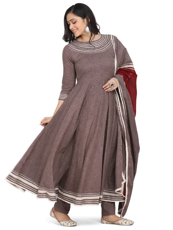 saari-11 Grey Cotton Kurta Pant Set