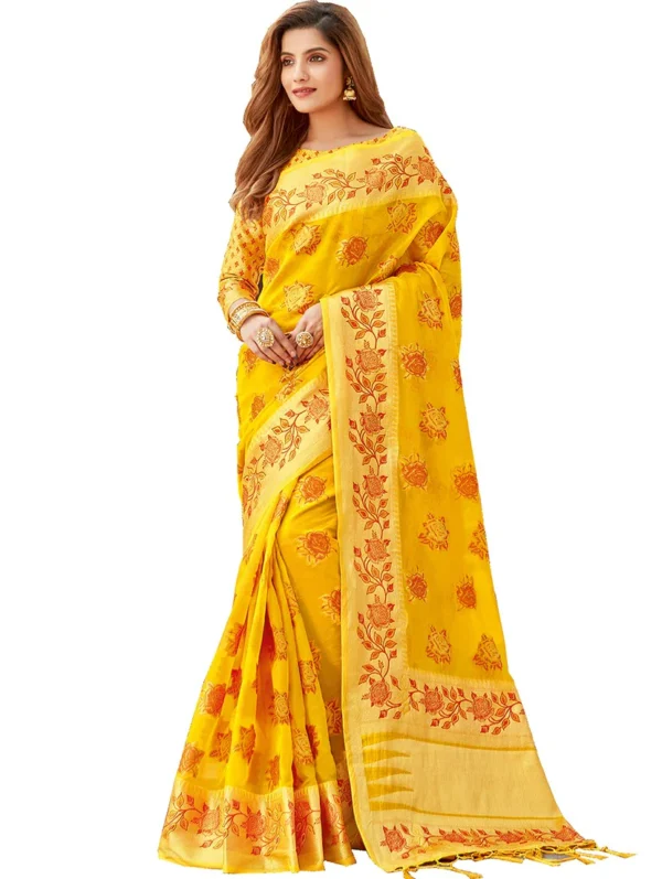 saari-2 Self Design Woven Saree With Blouse