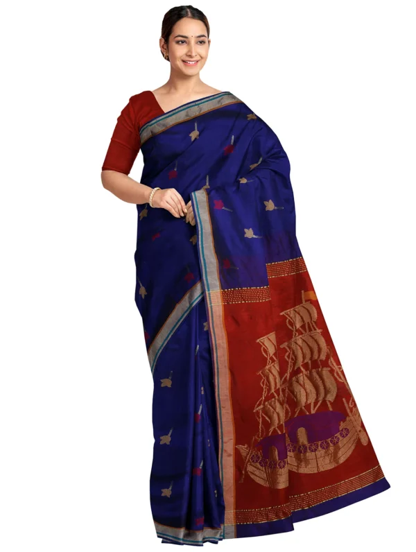 saari-4 Zari Work Handloom Saree With Blouse