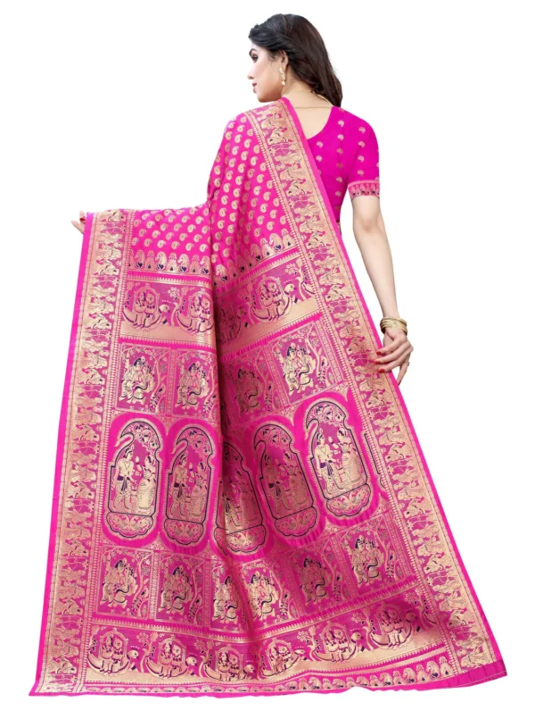 saari-5-C Ethnic Motifs Woven Saree With Blouse