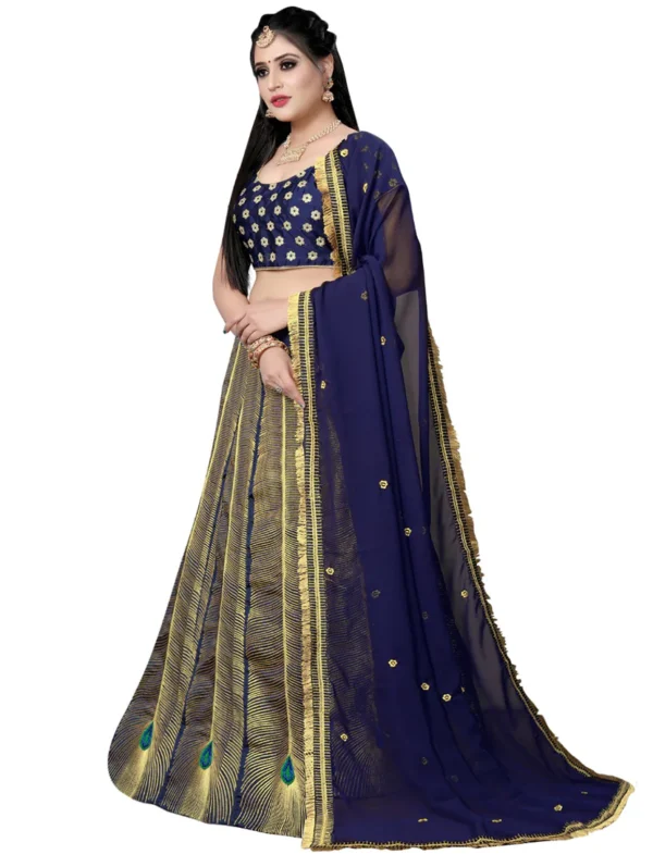 saari-6-B Embroidered Flared Lehenga