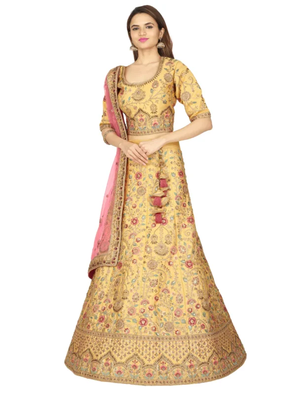 saari-8 Embroidered Flared Lehenga
