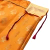 saari-9-A Orange Silk Flared Lehenga
