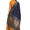 saari-9-D Orange Silk Flared Lehenga